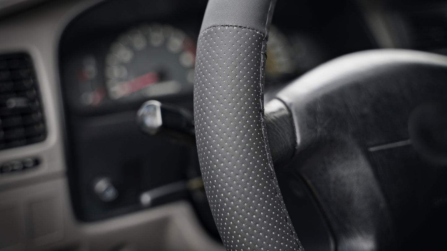 Blue Scheme Retro Stripes Steering Wheel Cover for TRD Toyota, 15 1/2 Inch