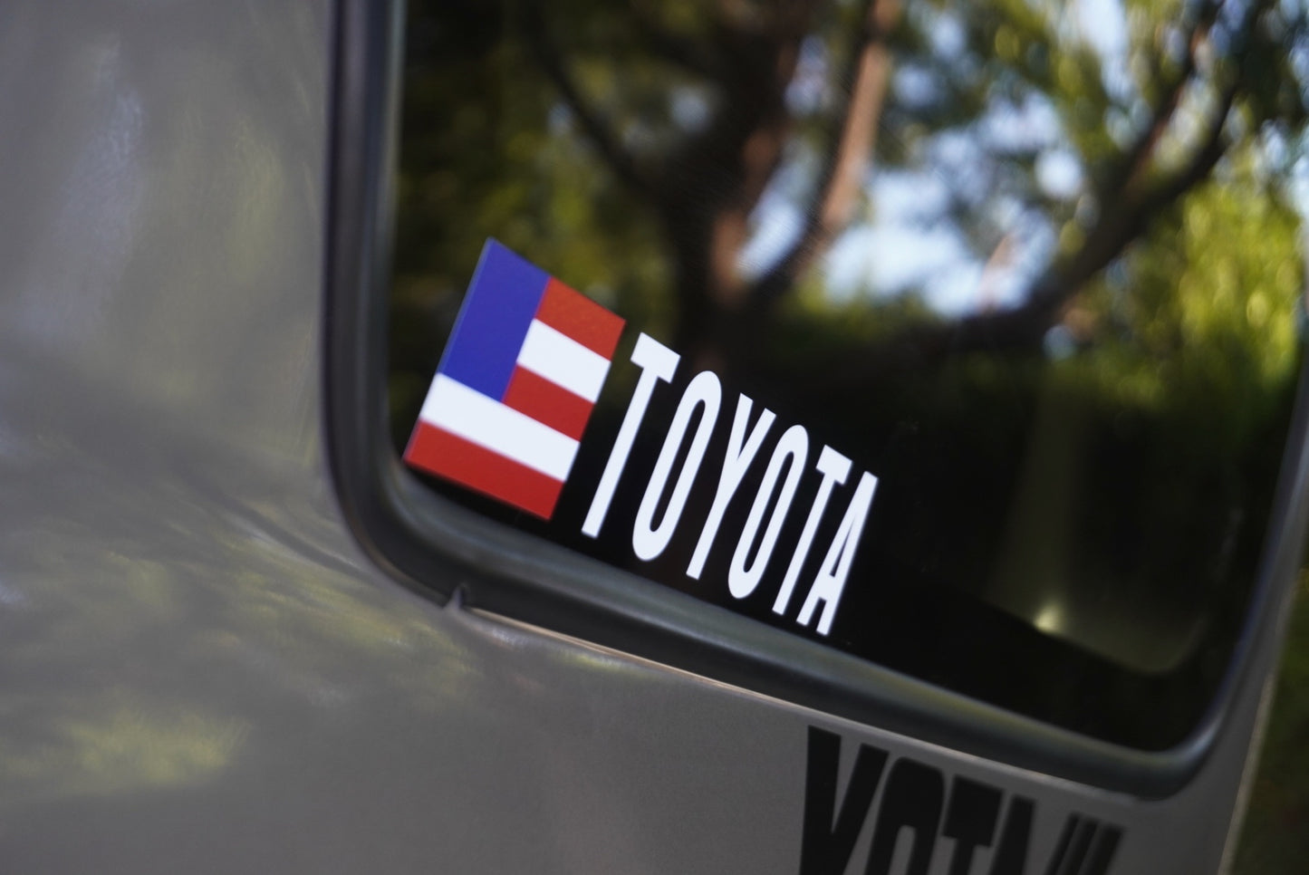 american flag usa toyota sticker window decal