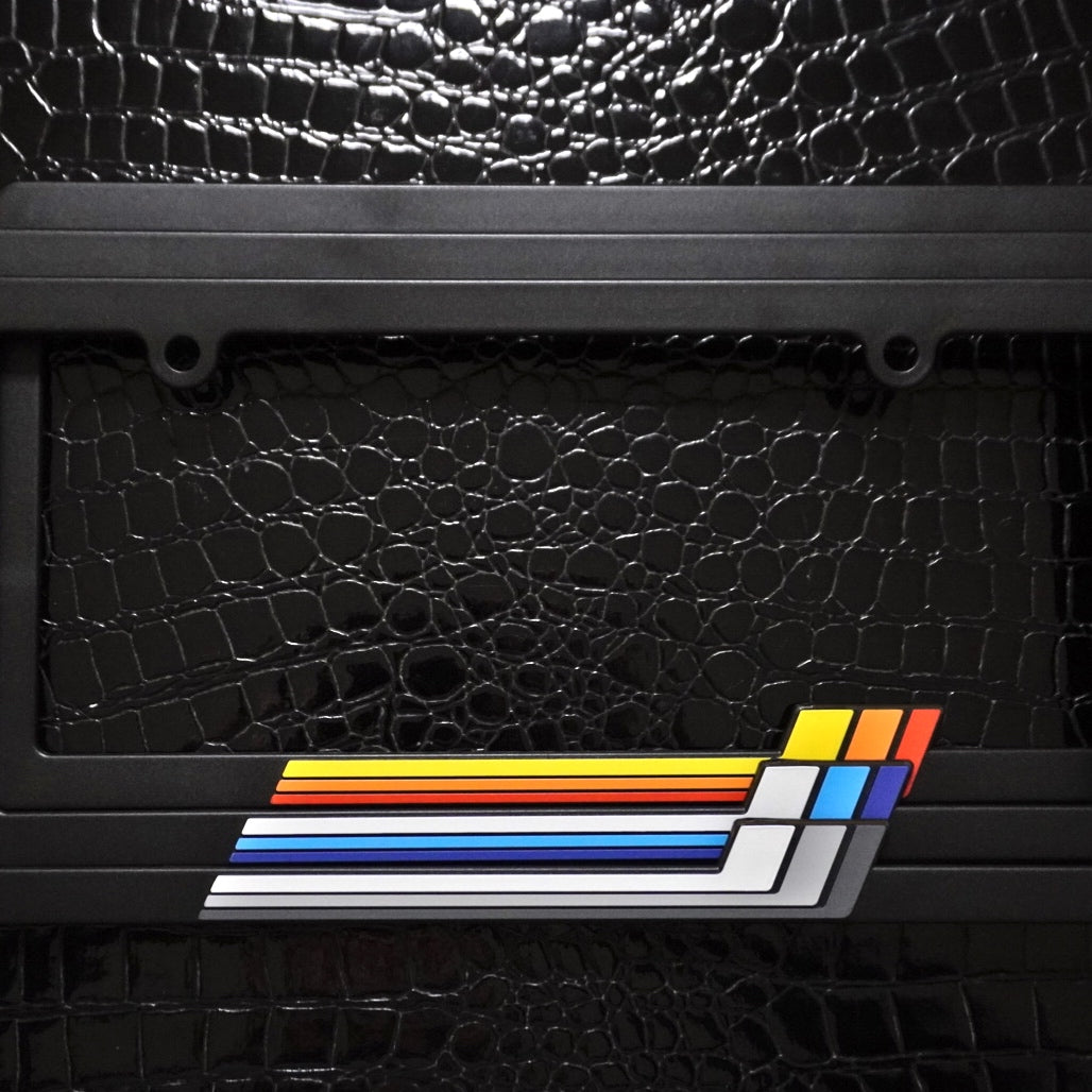 Vintage Heritage Stripes License Plate Frame for Toyota