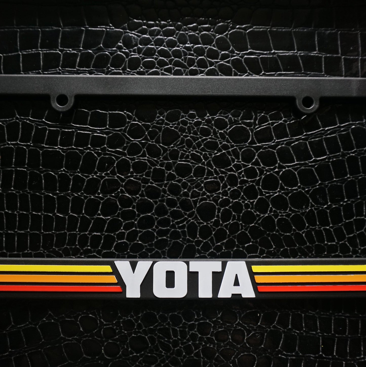 YOTA TRD style Retro Stripes License Plate Frame for Toyota