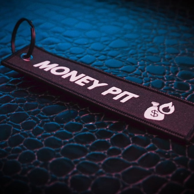 Etiqueta para llavero Money Pit, llavero negro