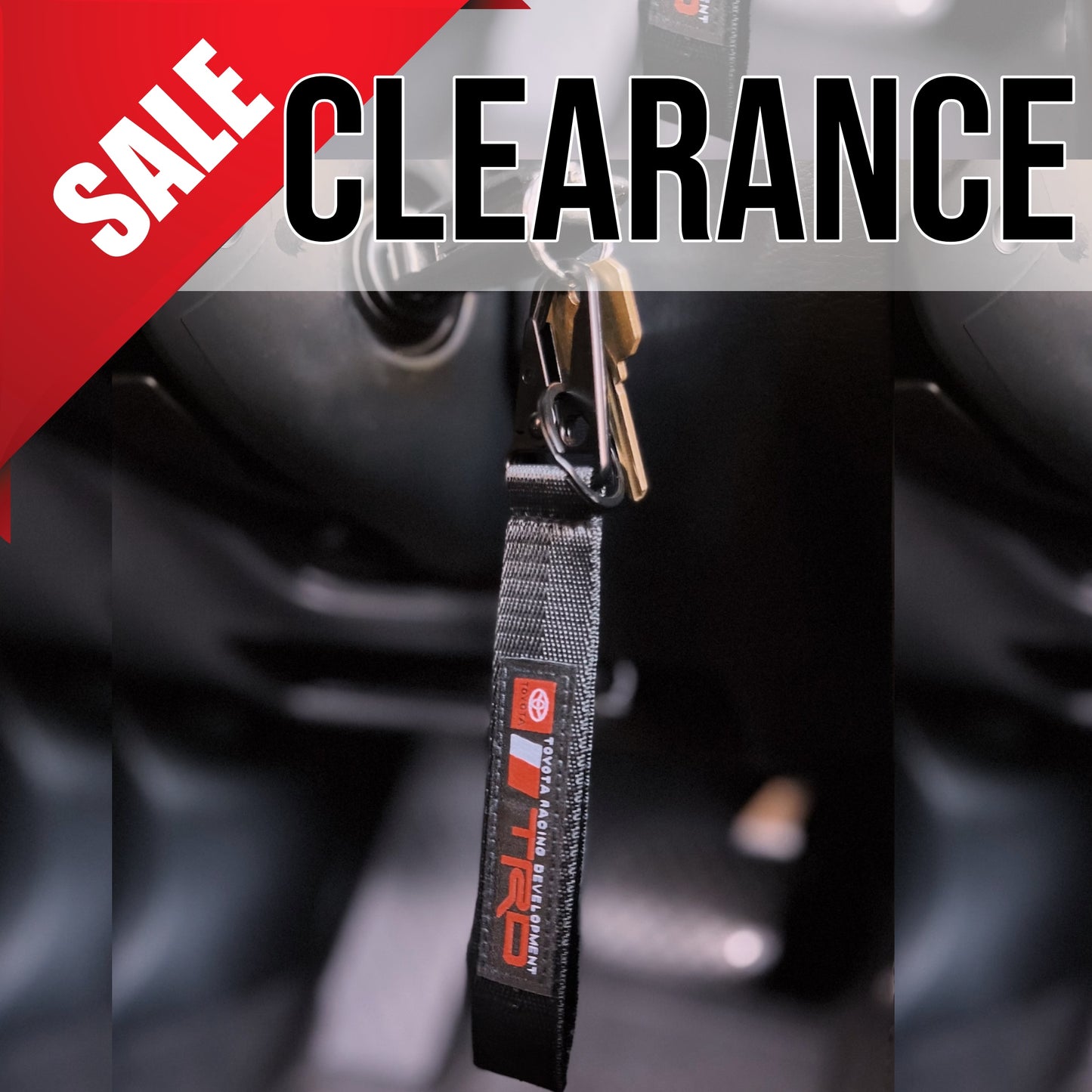 TRD Keychain Lanyard for Toyota, Metal Clip Key Ring Accessory