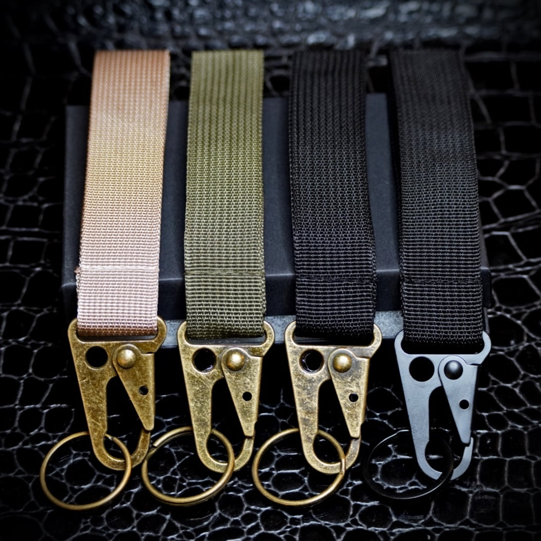 wrist lanyard car keychain brass clip