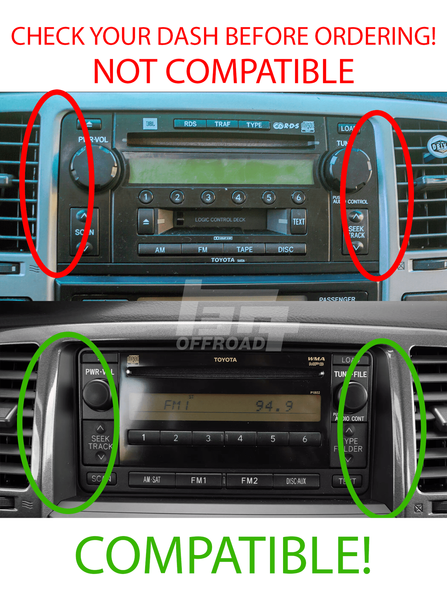 TEQ Offroad 4th Gen 4Runner (2003-2009) Center Console Modular Accessory Dash Mount (MAM)