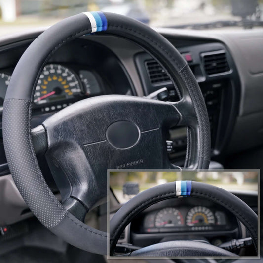 Blue Scheme Retro Stripes Steering Wheel Cover for TRD Toyota, (Clearance)