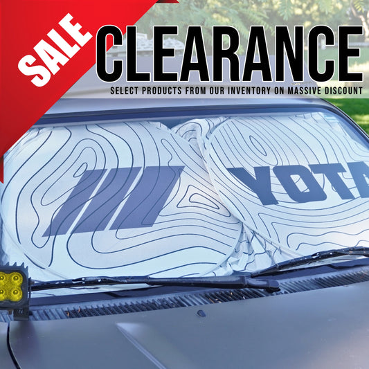 TRD Stripes Topographic Map Windshield Sunshade for Toyota, YOTA (Clearance)