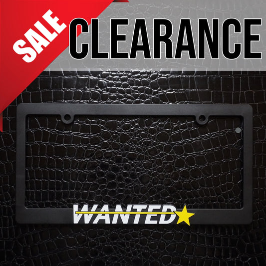 Wanted Star License Plate Frame