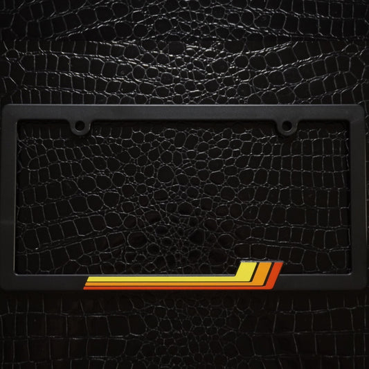 Vintage Heritage Stripes License Plate Frame for Toyota