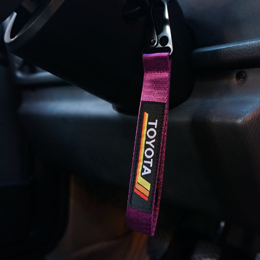 Multi-Color Vintage Heritage Stripes Keychain Lanyards for Toyota