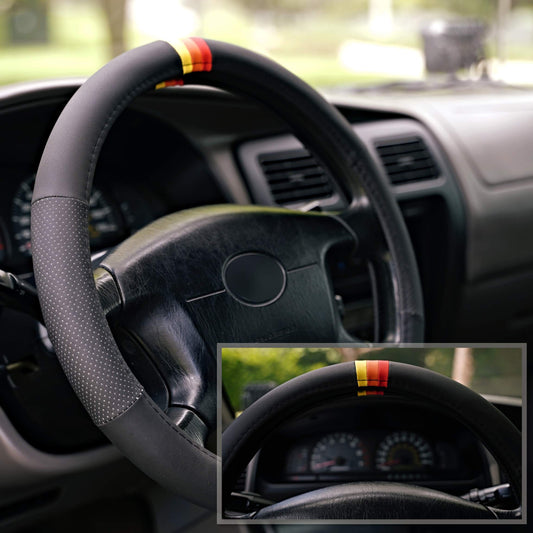 Retro Stripes Steering Wheel Cover for TRD Toyota, (Clearance)