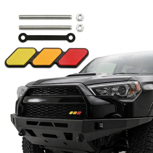 trd grille badge emblem classic scheme yellow orange red