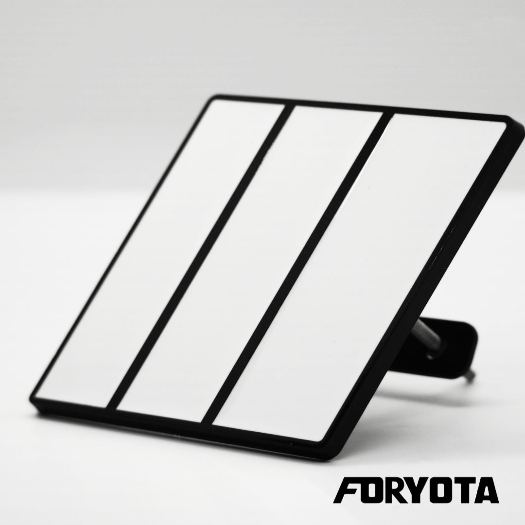 New Gen TRD-Style Retro Stripes Grille Badge for Toyota