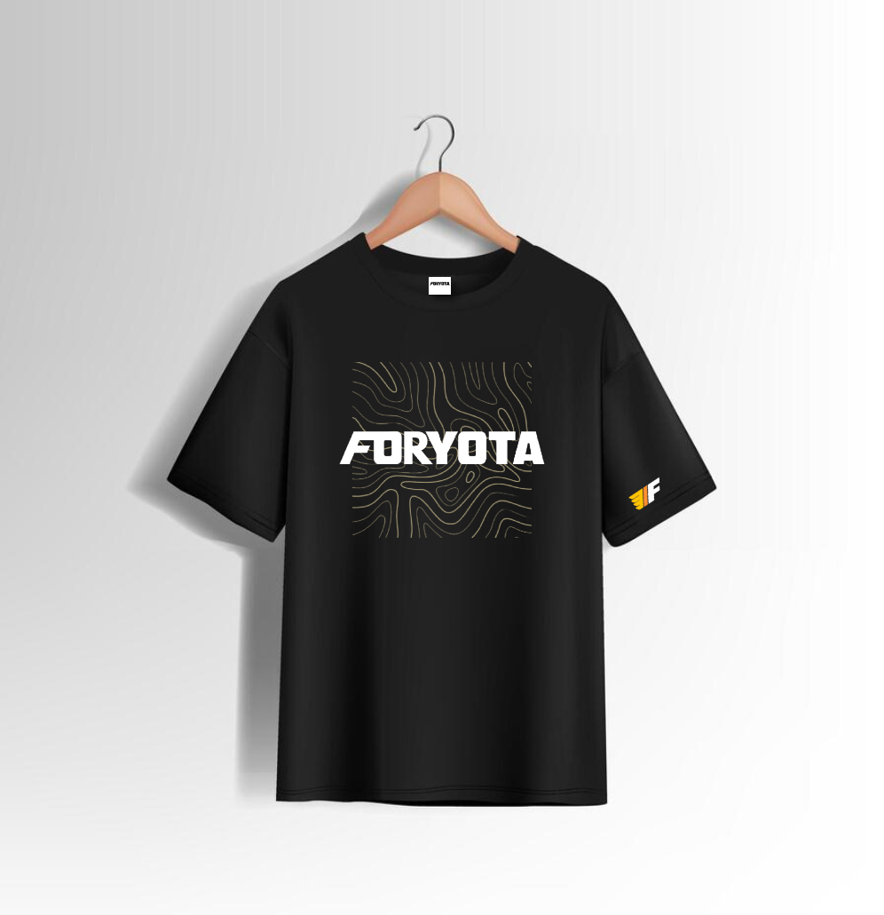 FORYOTA Topographic Lines Logo T-Shirt