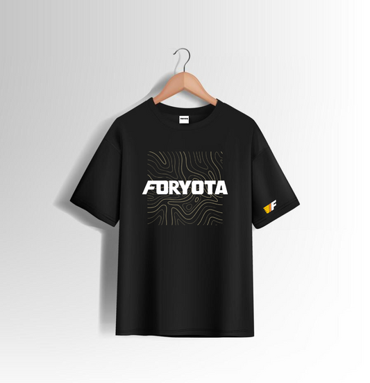 FORYOTA Topographic Lines Logo T-Shirt