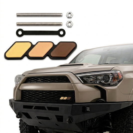 brown trd scheme grille badge emblem for front grille for toyota