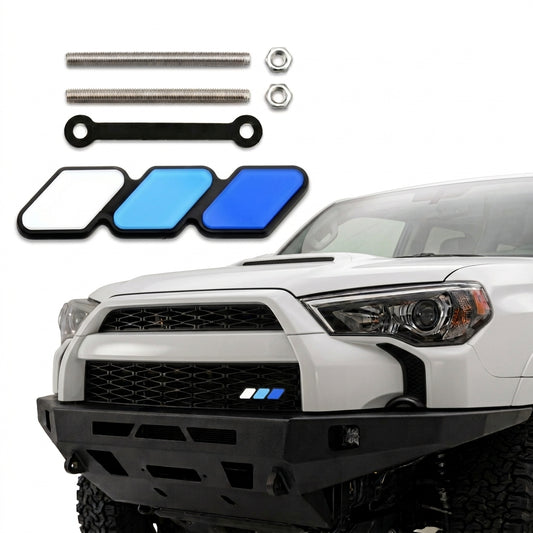 blue trd scheme grille badge emblem for front grille for toyota