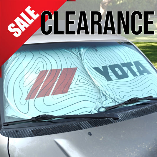 Red TRD Stripes Topographic Map Windshield Sunshade for Toyota, YOTA (Clearance)