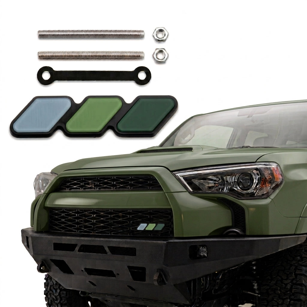 green trd scheme grille badge emblem for front grille for toyota