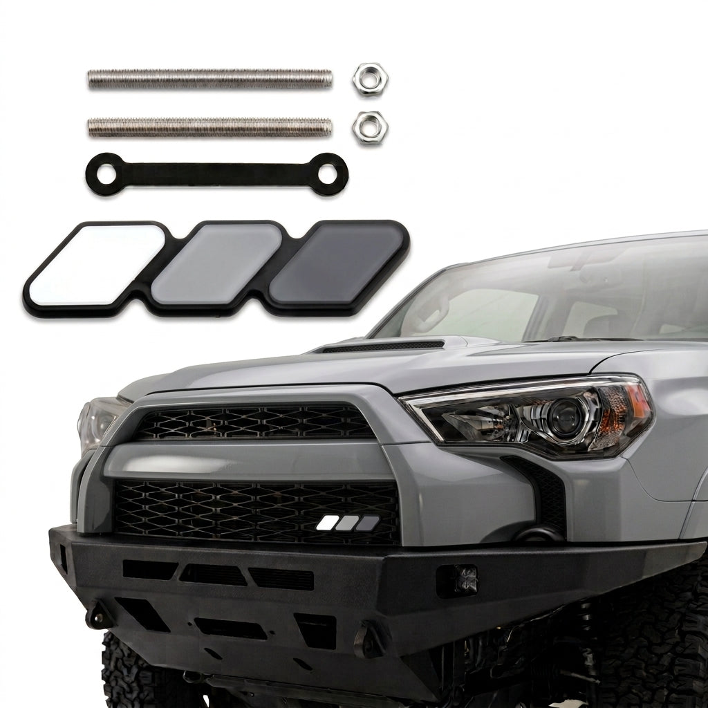 grey trd scheme grille badge emblem for front grille for toyota