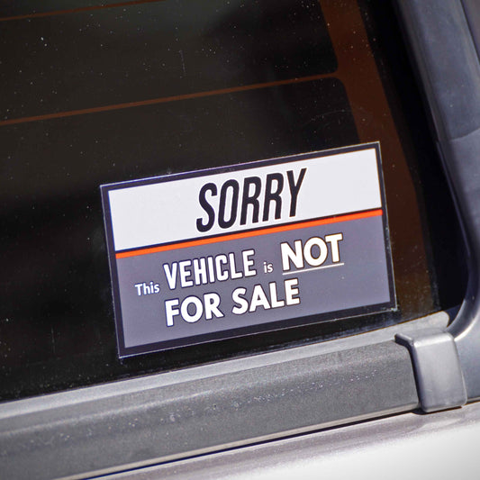not for sale car window sticker
