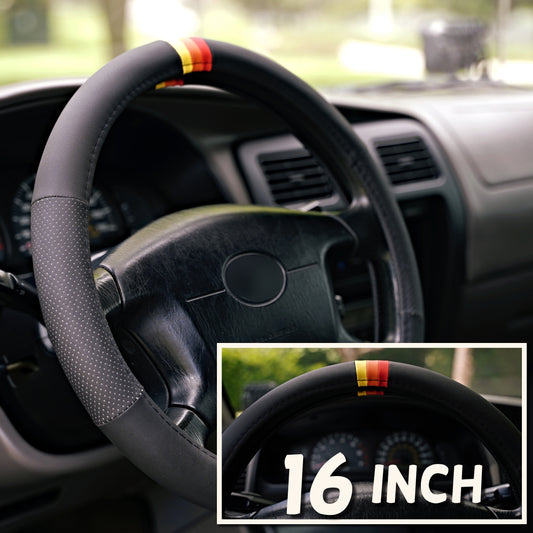 Retro Stripes Steering Wheel Cover for Toyota, 16 Inch for Vintage Land Cruiser Models